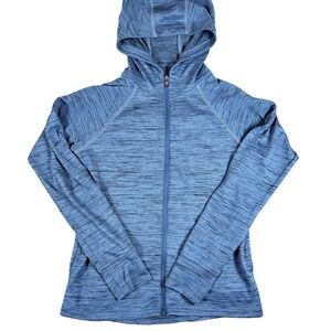 Kuhl Girls Full Zip Up Hoodie Blue Lightweight Activewear Size L (12)‎ Heart